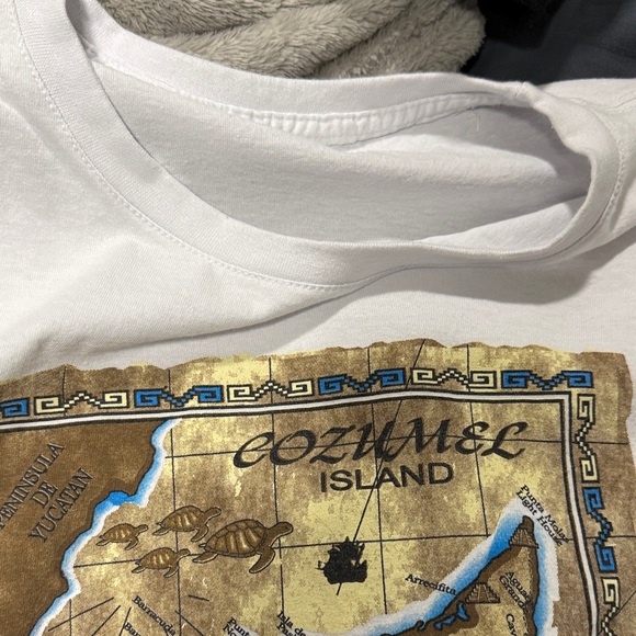 White Cozumel Island Graphic T-Shirt - Picture 2 of 4